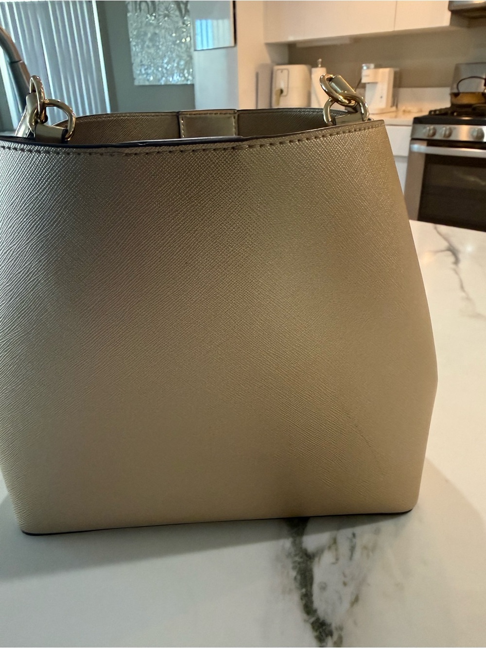 Michael Kors Metallic Gold Shoulder Tote - Picture 5 of 6